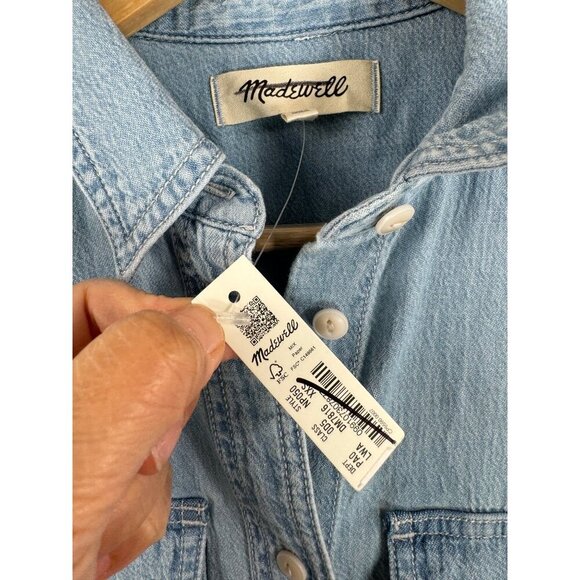 Madewell Denim Western Button-Up Shirt in Landrea Wash sz XXS - Picture 4 of 8